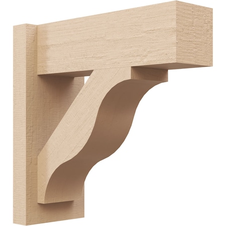 Ekena Millwork 5 1/2-in W x 14-in D x 14-in H Funston Block Rough Cedar Woodgrain TimberThane Outlooker, Primed Tan OUTUR055X14X14FST44RCPR